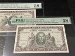 Spanje. - 2 x 100 Pesetas - 1940 ND (1943) - Consecutive -, Postzegels en Munten