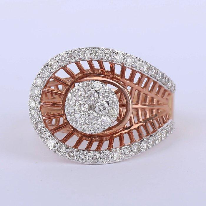 Bague - 18 carats Or jaune - 1.00ct. tw. Diamant (Naturelle), Handtassen en Accessoires, Ringen