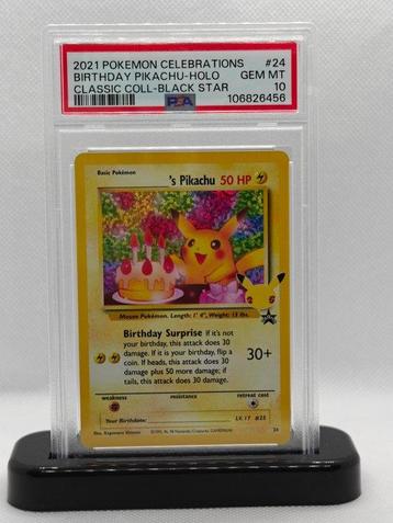 Pokémon - 1 Graded card - PSA 10 MINT Birthday Pikachu - no, Nieuw
