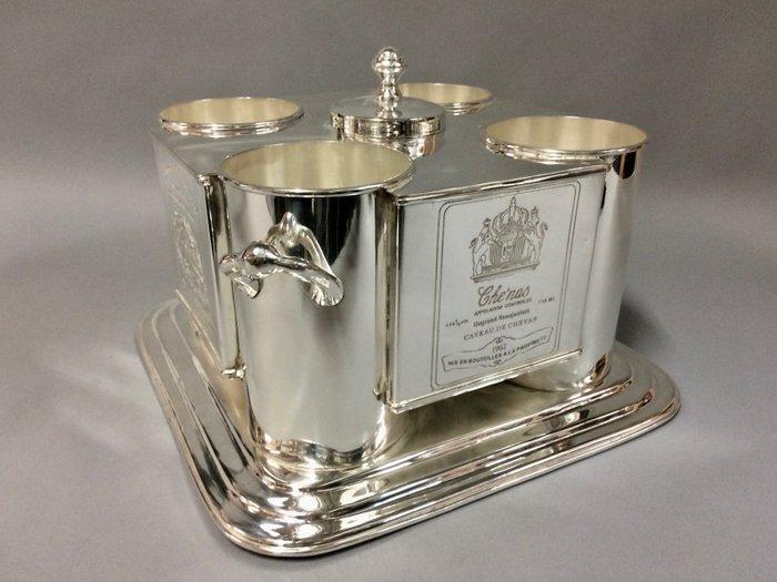 Wijnkoeler - voor 4 flessen met een vakje voor ijsblokjes in, Verzamelen, Wijnen