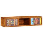 vidaXL Tv-wandmeubel 100x30x22 massief acaciahout, Huis en Inrichting, Woonaccessoires | Cd- en Dvd-rekken, Verzenden, Nieuw