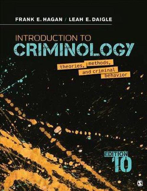 Introduction to Criminology 9781544339023 Frank E. Hagan, Livres, Livres Autre, Envoi