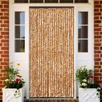 vidaXL Vliegengordijn 100x220 cm chenille oker en wit, Doe-het-zelf en Bouw, Deuren en Vliegenramen, Verzenden, Nieuw