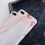 iPhone X Hoesje Marmer Textuur - Shockproof Glossy Case, Nieuw, Verzenden
