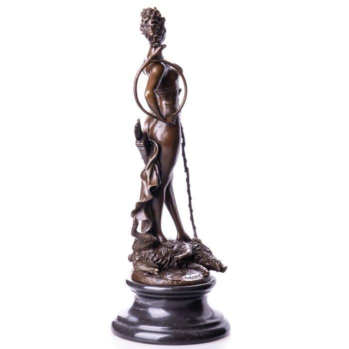 AIBERT - Figuur - Bronzefigur Göttin Diana bei der Jagd CA, Antiek en Kunst, Curiosa en Brocante