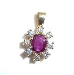 Hanger - 14 karaat Geel goud - 0.60ct. tw. Diamant