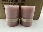 Veiling - 24x Essentials | Roze kaarsen 7x10 cm, Huis en Inrichting, Woonaccessoires | Kandelaars en Kaarsen, Nieuw