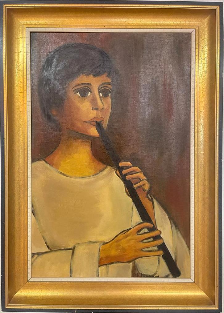 De fluitenspeler, Antiek en Kunst, Kunst | Schilderijen | Modern