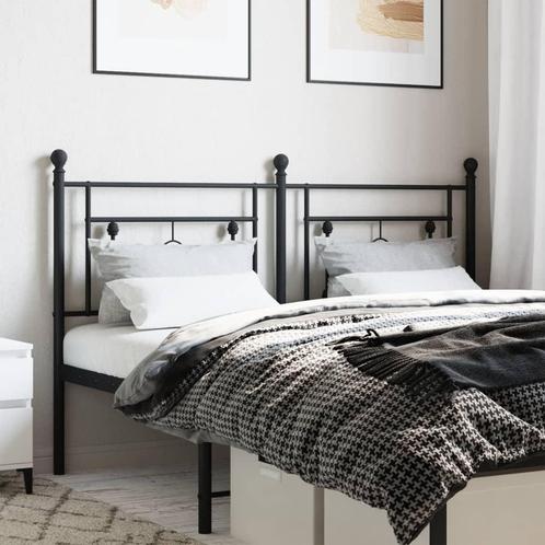 vidaXL Tête de lit métal noir 160 cm, Maison & Meubles, Chambre à coucher | Lits, Neuf, Envoi