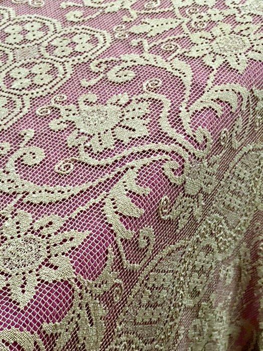 Handgemaakte mantel van beige art-deco kant met een, Antiek en Kunst, Antiek | Tapijten, Tafelkleden en Textiel