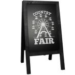 Krijtstoepbord Steigerhout Zwart 46x80 cm, Verzenden