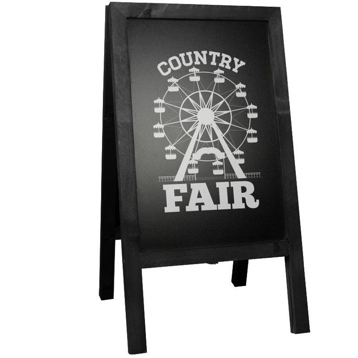 Krijtstoepbord Steigerhout Zwart 46x80 cm, Articles professionnels, Articles professionnels Autre, Envoi