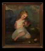 École Romantique (XIX) - Effeuiller la Marguerite, Antiek en Kunst