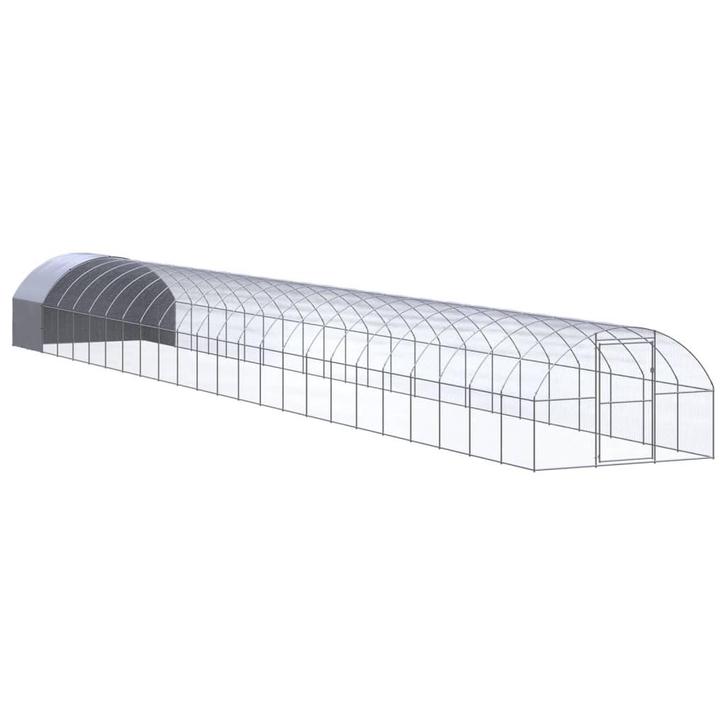 vidaXL Kippenren 3x24x2 m gegalvaniseerd staal, Dieren en Toebehoren, Knaagdieren en Konijnen | Hokken en Kooien, Nieuw, Verzenden