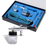 vidaXL Airbrush set met glazen beker 0,2 / 0,3 / 0,5 mm, Verzenden
