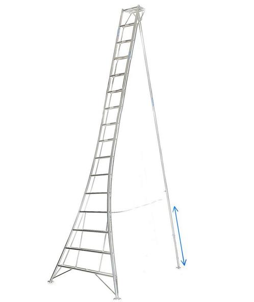 Vultur tripod ladder 480 cm met 1 poot verstelbaar, Doe-het-zelf en Bouw, Ladders en Trappen, Ladder, Nieuw, 4 meter of meer, Ophalen of Verzenden