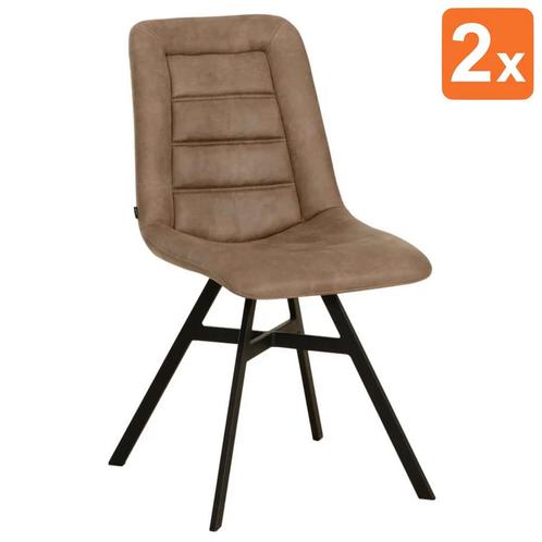 Stoelen | NIELS | Polyester/Metaal | Truffle | Zwarte Poten, Zakelijke goederen, Horeca | Keukenapparatuur, Nieuw in verpakking