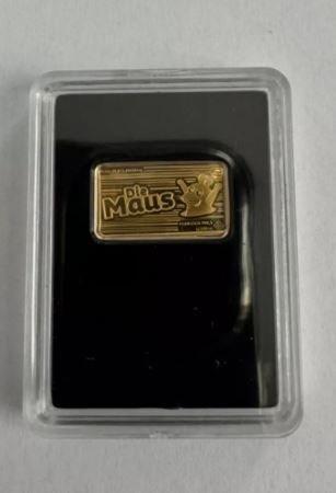 wereld. Gold bar 50 Jahre Sendung mit der Maus, 1/100 Oz, Postzegels en Munten, Munten | Europa | Niet-Euromunten