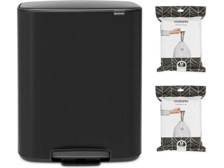 Brabantia Bo Prullenbak - 60 liter - incl. 80 Vuilniszakken, Huis en Inrichting, Woonaccessoires | Overige, Zo goed als nieuw