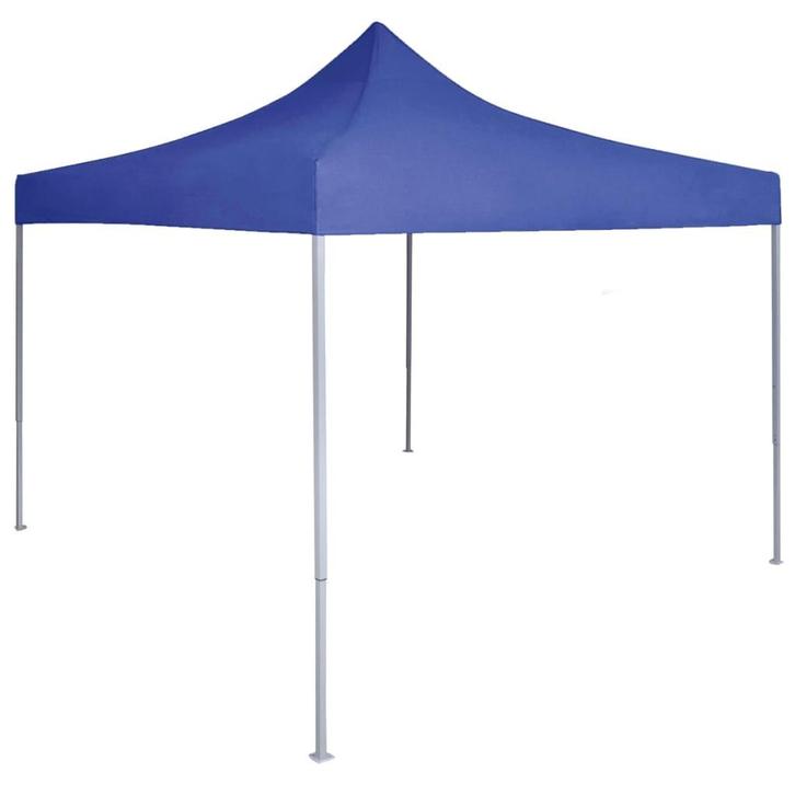 vidaXL Partytent professioneel inklapbaar 2x2 m staal blauw, Tuin en Terras, Partytenten, Nieuw, Verzenden