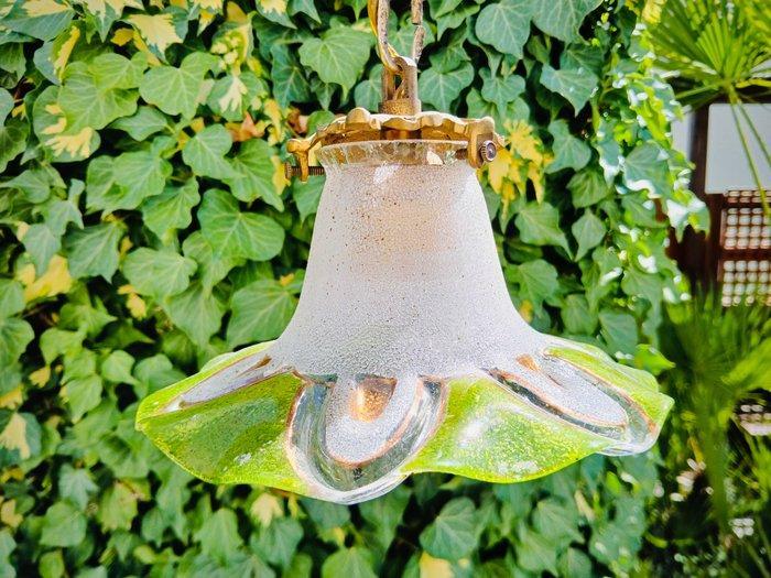 Lampara de techo con tulipa de cristal - Lampe à suspendre -, Antiek en Kunst, Kunst | Designobjecten