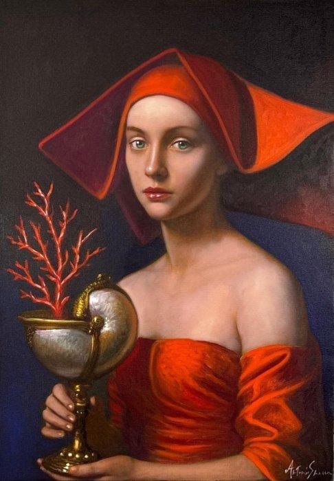 Antonio Sciacca (1957) - Senza Titolo, Antiek en Kunst, Kunst | Schilderijen | Klassiek