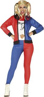 Harley Quinn Kostuum Rood Blauw Dames, Kleding | Dames, Nieuw, Verzenden