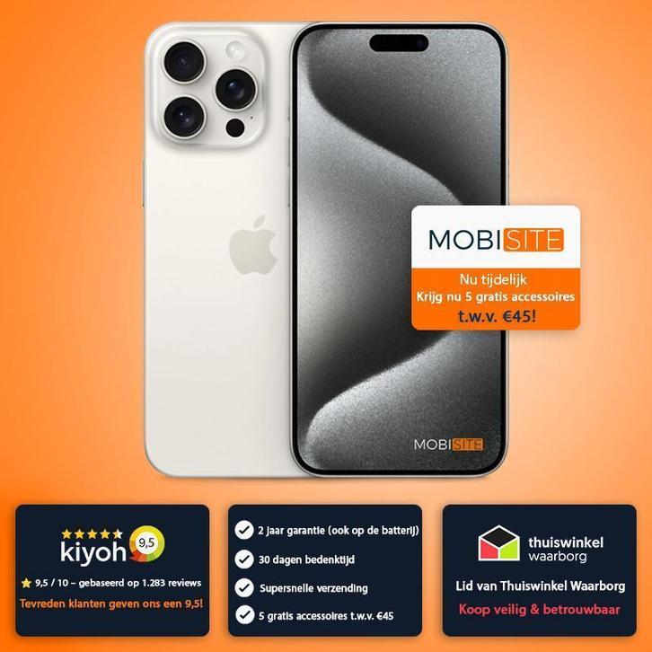 iPhone 15 Pro - 4 Gratis Accessoires – Accu tot 100%, Telecommunicatie, Mobiele telefoons | Apple iPhone, Zonder abonnement, iPhone 15 Pro