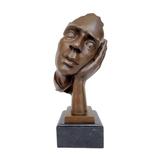 STB-ART - Sculpture, A pensive man - 45 cm - Bronze, Marbre