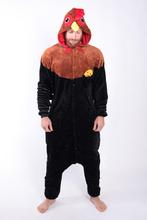 Onesie Haan Pak M-L Hanenpak Kostuum Bruin Zwart Ei Kip 170, Ophalen of Verzenden, Nieuw