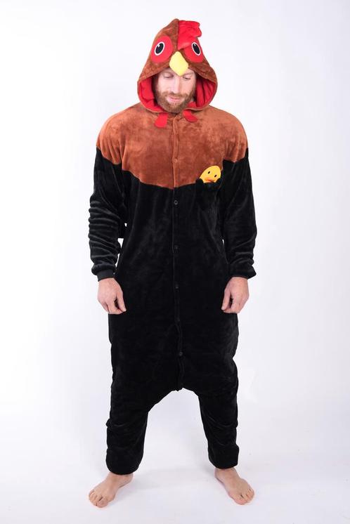 Onesie Haan Pak M-L Hanenpak Kostuum Bruin Zwart Ei Kip 170, Kleding | Heren, Carnavalskleding en Feestkleding, Nieuw, Ophalen of Verzenden