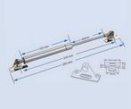 Universele gasdemper met beugels (100N/10kg, 240 mm, zilver, Doe-het-zelf en Bouw, Verzenden, Nieuw