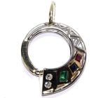 Hanger - 18 karaat Geel goud, Witgoud -  0.55ct. tw. Diamant, Handtassen en Accessoires, Antieke sieraden