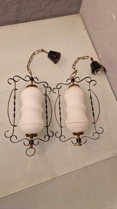 Manifattura italiana - Lampe à suspendre (2) - Verre de, Antiquités & Art, Antiquités | Éclairage