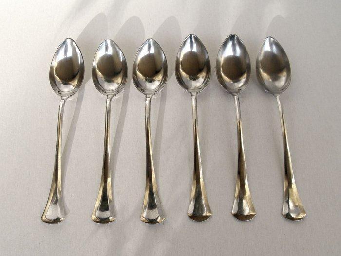 Vintage set of 6 Czechoslovak 800-silver - Theelepel -, Antiek en Kunst, Antiek | Zilver en Goud
