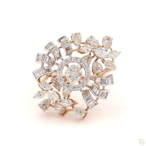 Bague - 14 carats Or rose - 3.29ct. tw. Diamant (Naturelle), Handtassen en Accessoires, Ringen