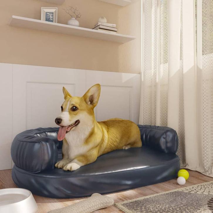vidaXL Hondenmand ergonomisch schuim 75x53 cm kunstleer, Dieren en Toebehoren, Honden-accessoires, Nieuw, Verzenden