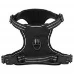 vidaXL Hondentuigje met riem en halsband verstelbaar L zwart, Dieren en Toebehoren, Honden-accessoires, Verzenden, Nieuw