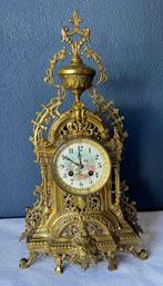 Klok - Brons, Glas - 1850-1900 - S. Marti - Med. Bronze, Antiek en Kunst, Antiek | Klokken