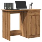 vidaXL Bureau 100x50x76 cm bewerkt hout artisanaal, Huis en Inrichting, Bureaus, Verzenden, Nieuw