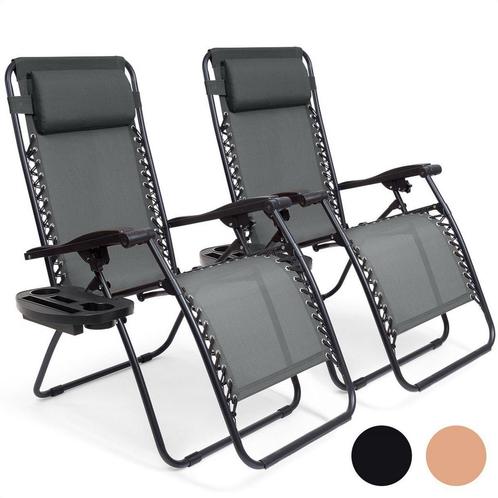 2eChoix | LifeGoods Chaises de jardin pliables - parasol, Huis en Inrichting, Stoelen, Ophalen of Verzenden