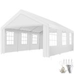 tectake Tuinpaviljoen 6x4m met 4 zijwanden - wit, Verzenden, Nieuw
