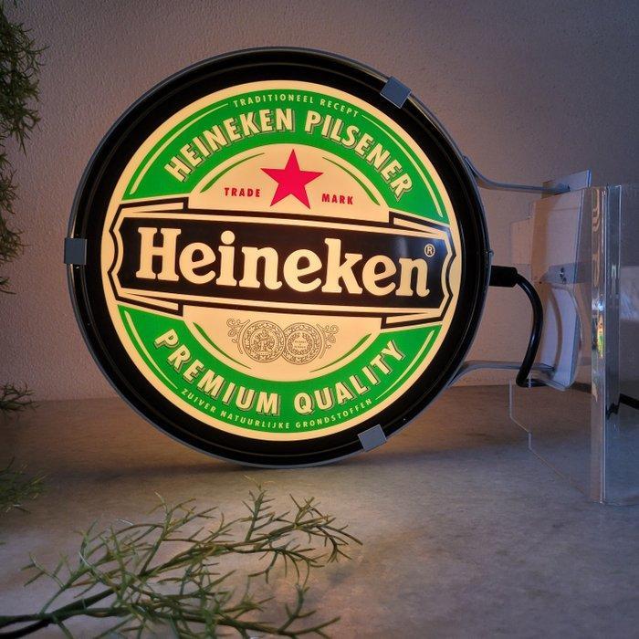 Heineken Bier Reclame, Dubbelzijdige Lichtreclame, 1980 -, Antiquités & Art, Antiquités | Assiettes décoratives & Carrelages