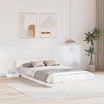 vidaXL Vloerbed met Nachtkastjes - Wit - 140x190 cm -, Verzenden, Nieuw
