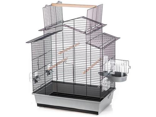 Duvo+ Iza III - Vogelkooi met badhuisje - 58 x 38 x 65 cm -, Huis en Inrichting, Woonaccessoires | Overige, Nieuw, Verzenden