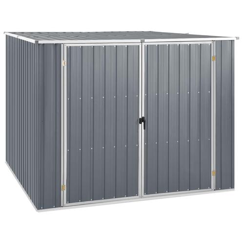 vidaXL Tuinschuur 195x198x159 cm gegalvaniseerd staal grijs, Tuin en Terras, Tuinhuizen, Nieuw, Verzenden