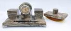 Inktpot - met horloge, Marmer, Antiek en Kunst