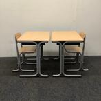 Tweedehands complete school set Galvanitas 10 stuks tafels +, Gebruikt, Hout, Vijf, Zes of meer stoelen