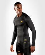 Venum Rashguard G-Fit Compression Shirt L/S Zwart Goud, Vêtements | Hommes, Vêtements de sport, Vechtsport, Verzenden
