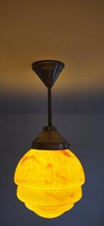 Plafonnier - Opaline - Lampe Art-Deco en opaline
